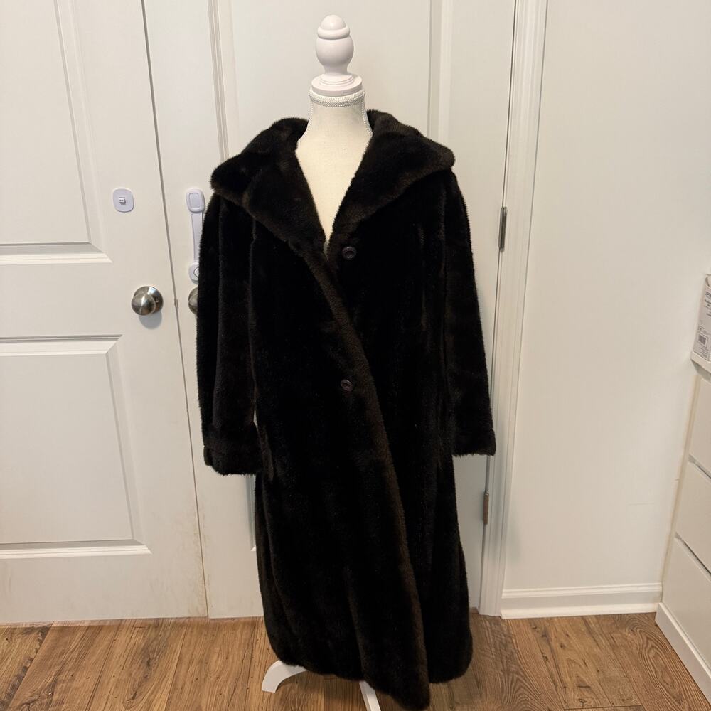 Oberlan Styled by Russel Taylor Mincara Faux Mink Fur Coat 1960's or 1970's